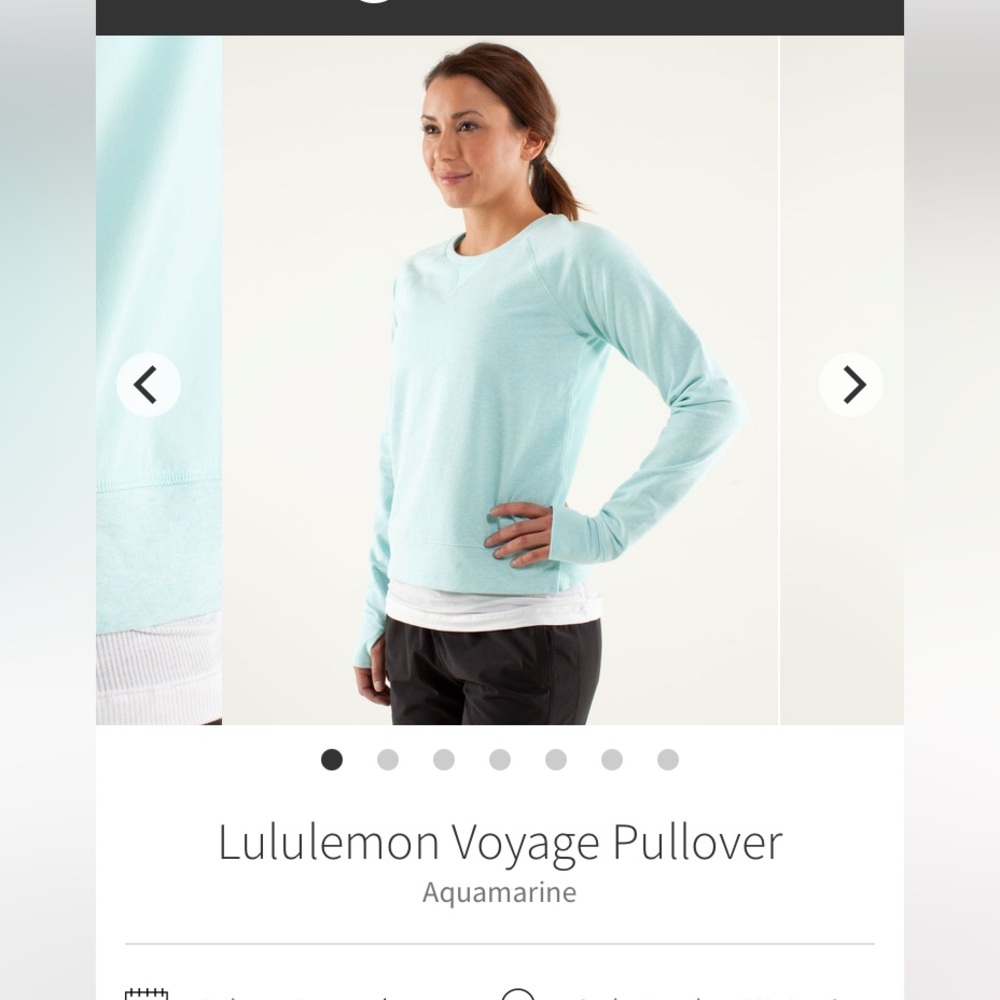 Lululemon French terry Voyage Pullover in Aquamarine 4 studio cover up layering